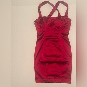 bebe Striking Red Mini Dress